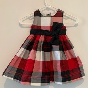 Gymboree checkered black, white and red dress. Size 2.